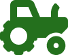 Ícono de tractor verde